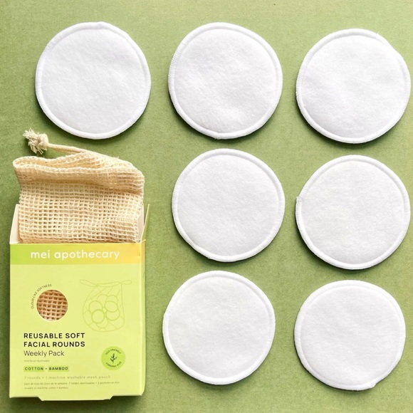 Reusable Soft Bamboo/Cotton Facial Rounds Weekly Pack - (7) pack - NEW - Picture 1 of 4